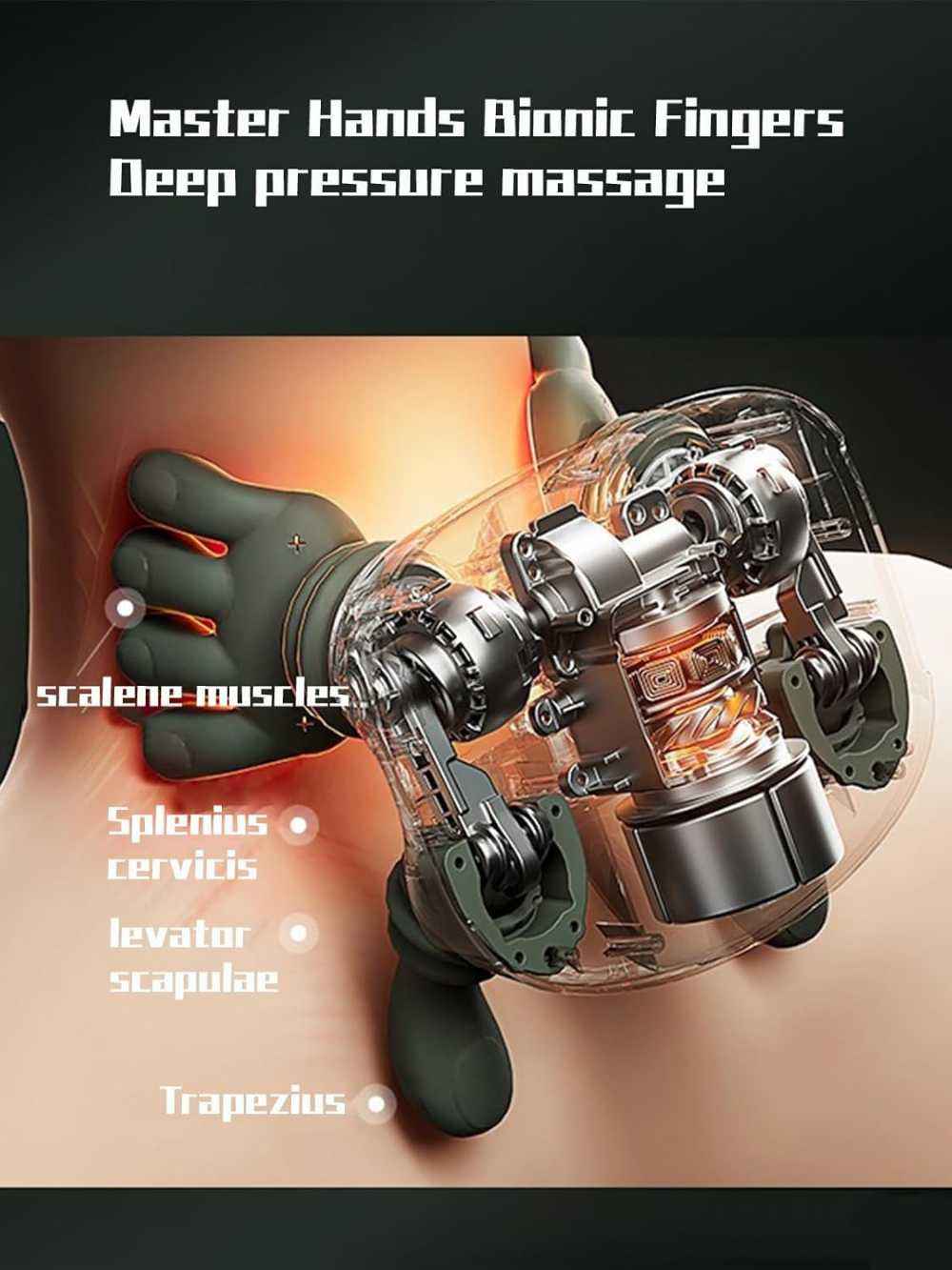 Deep Tissue Neck & Back Massager for Pain Relief & Muscle Relaxatio