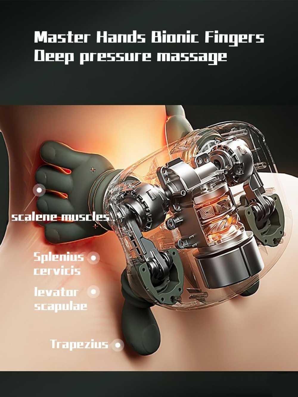 Deep Tissue Neck & Back Massager for Pain Relief & Muscle Relaxatio