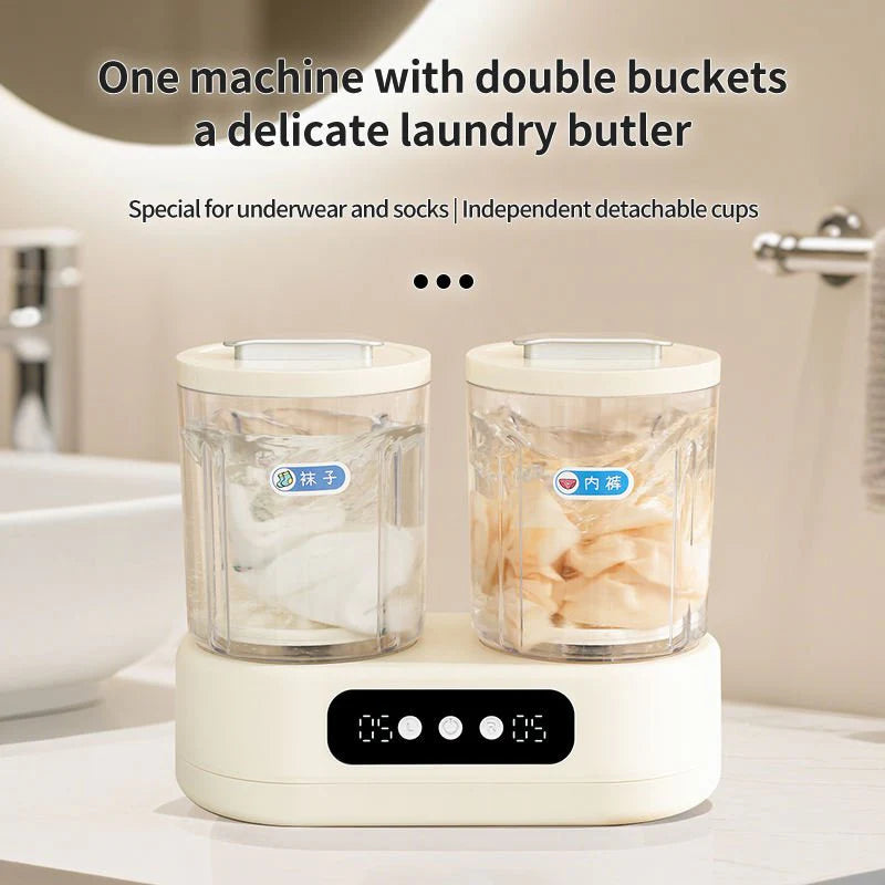 Portable Mini Washing Machine Double Bucket – Compact Twin Tub Washer UAE